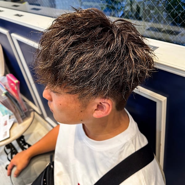 ツイスパ×メッシュカラー