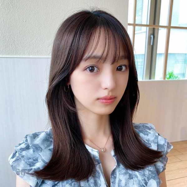 30代40代に人気！後れ毛かわいいくびれヘアシャギーレイヤー