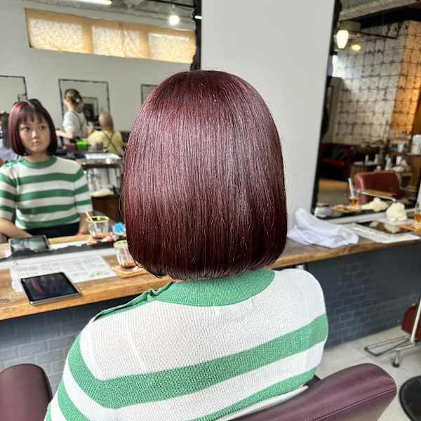 pink lavender × bob|髪質改善＆ブリーチ loty