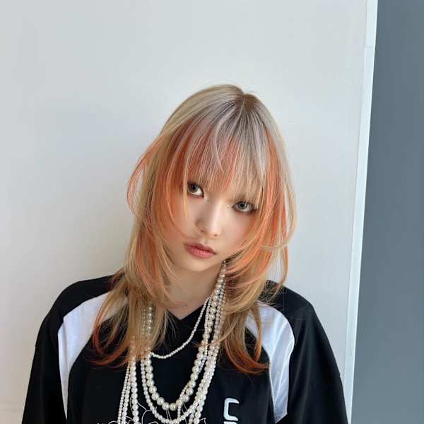 スラッシュカラー デザインカラー ハイトーン 表参道/原宿