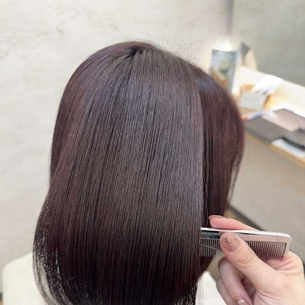 ダークピンクブラウン[髪質改善][縮毛矯正]