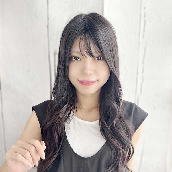 シースルーバングの華やかカールのヨシンモリスタイル|hair make nalu 荻窪西口 白山神社参道通り店