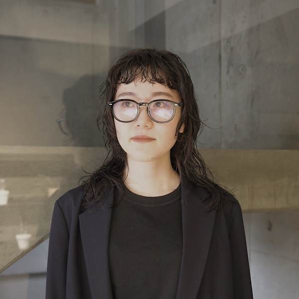 【田中結】眉上バング ポイントパーマ ニュアンスパーマ