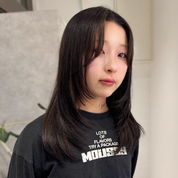 【asuna】韓国風顔周りレイヤー/髪質改善トリートメント