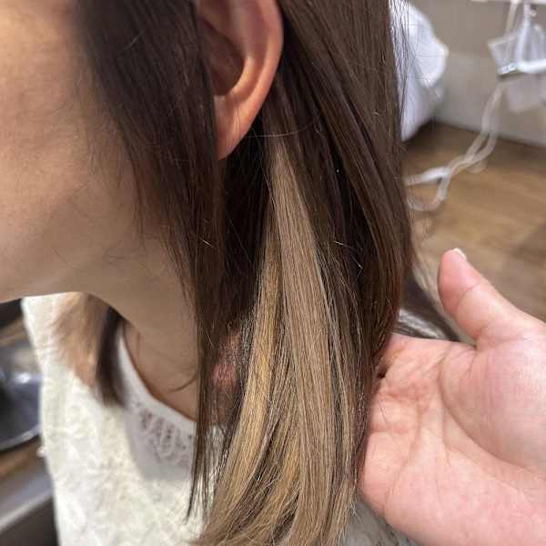 エクステで作るいインナーカラー