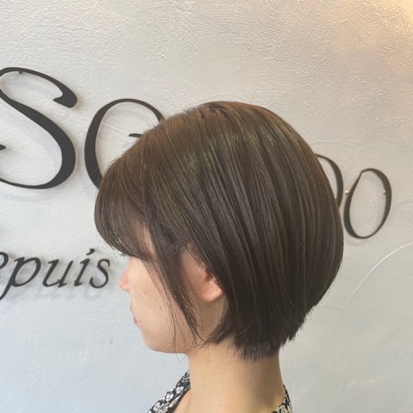 【CRESCENDO】ショートボブ×オリーブグレージュ|CRESCENDO
