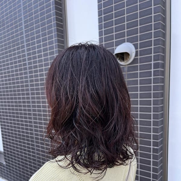 ゆるふわウェーブ×ピンクブラウン