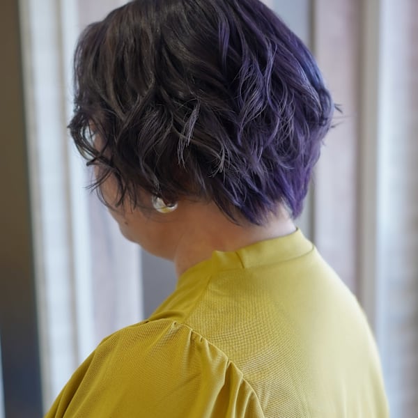 ハンサムショートパーマ × ダークアメジスト