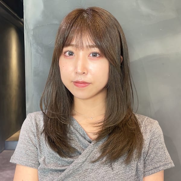 こなれミディ　ボブルフ　ミディアムレイヤー