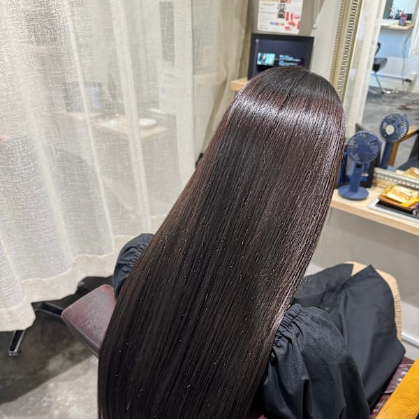 ロング/縮毛矯正/ナチュラル/ストレート/アッシュ