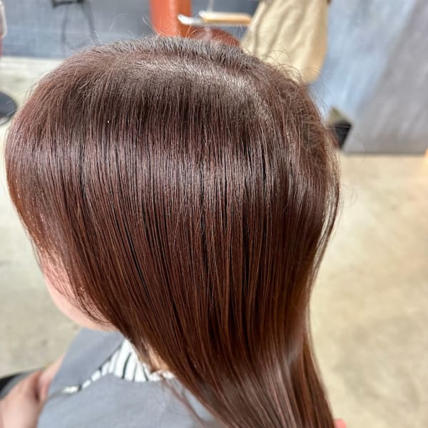 pink brown × 髪質改善