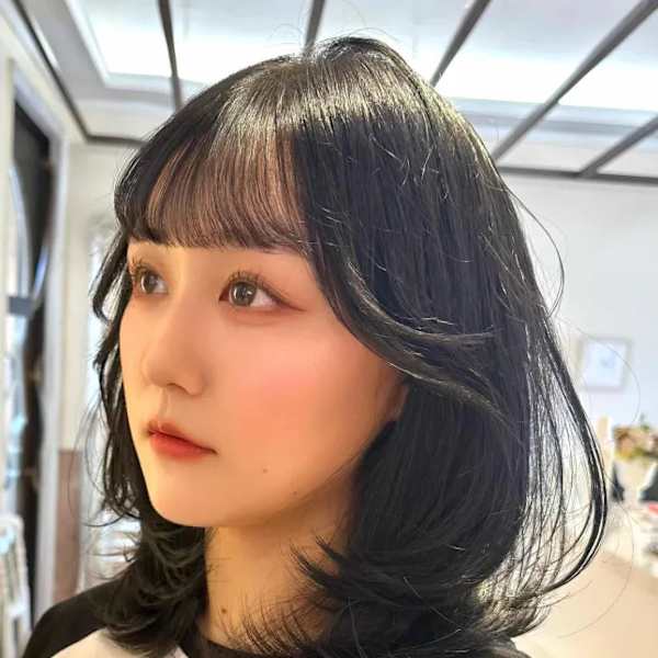 【HIROHUMI】韓国レイヤー美髪ブルーブラック