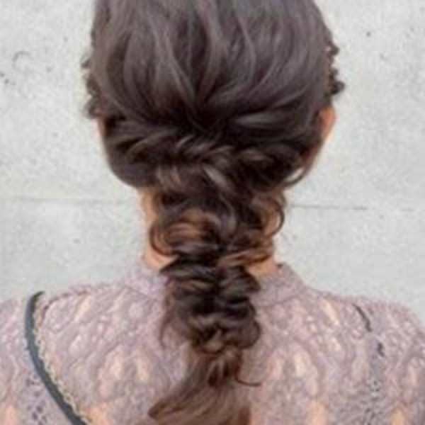 #編み込みヘア　#パーティヘア
