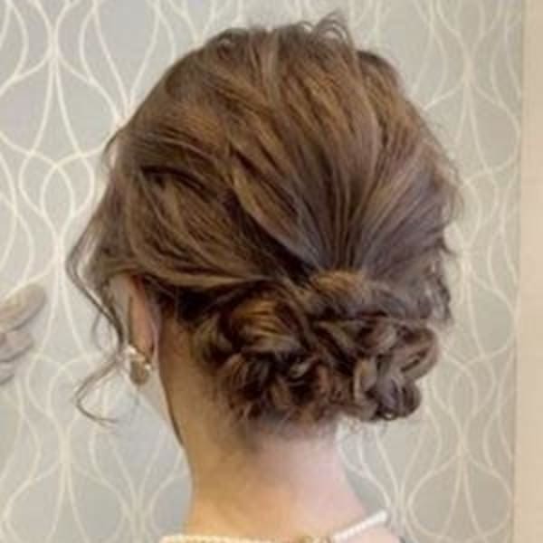 #シニヨン #お呼ばれヘア