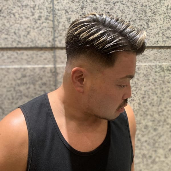 サイドパート メッシュ 〈理容室〉