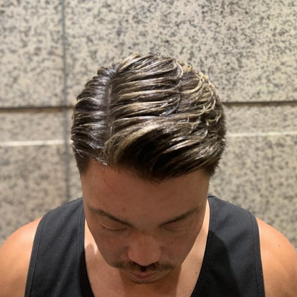 サイドパート メッシュ〈理容室〉