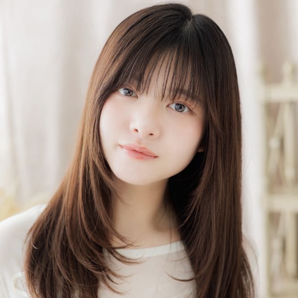 暗髪アッシュブラウン重軽ロングレイヤー　チャコールグレー|COVER HAIR bliss 【カバー ヘア ブリス】川口/ららテラス川口東口駅前店