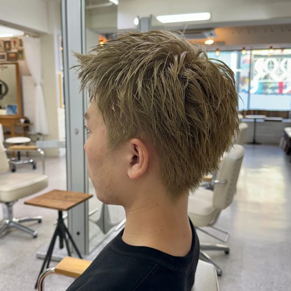 スパイキーショート/メンズ短髪/ハイトーンスパイキー|Hair ALES 原宿
