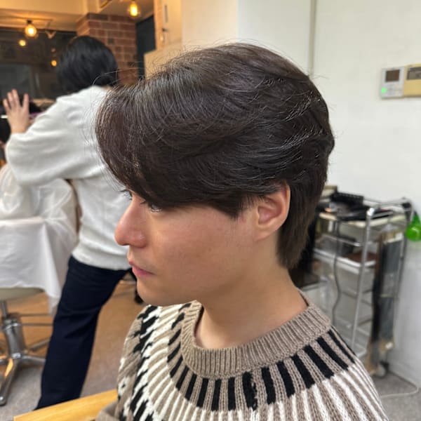 韓国マッシュ/韓国ウルフ/韓国マッシュ/ラウンドシースルー|Hair ALES 原宿