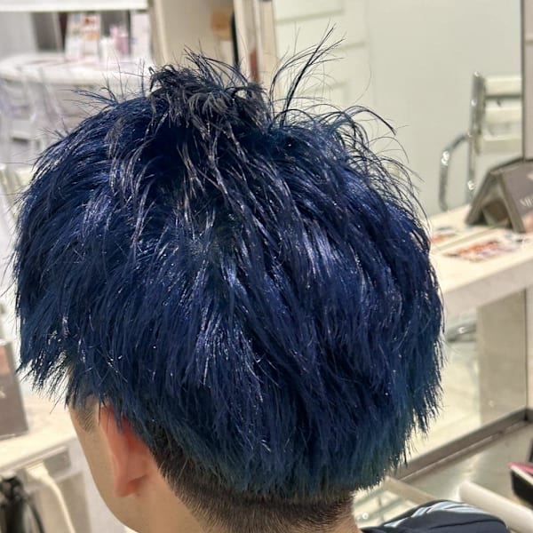 ブルーアップバングショート