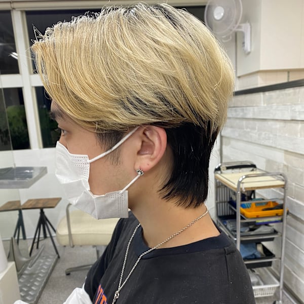 韓国マッシュ/ウルフカット/ウルフヘア/メンズマッシュウルフ