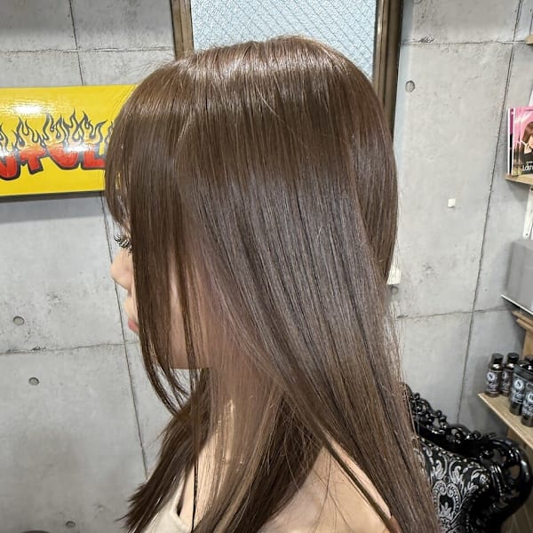 艶感ラベンダーベージュ×やわらかロング【茅ヶ崎髪質改善】
