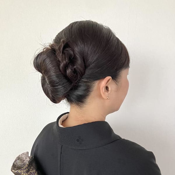 お呼ばれヘア/シニヨンセット
