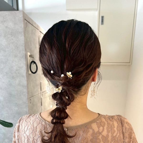 （nanaka）結婚式ヘアセット/編みおろし