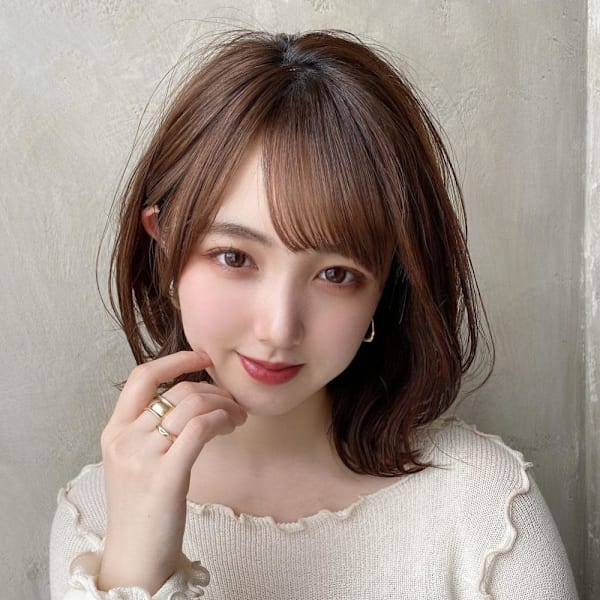 30代40代ぎりぎり結べる切りっぱなしボブ/タッセルカット