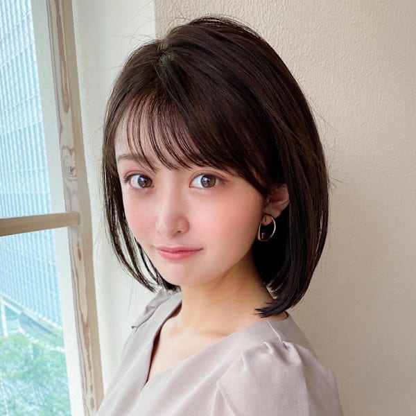 30代40代ぎりぎり結べる切りっぱなしボブ/タッセルカット