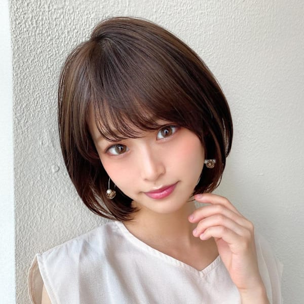30代40代ぎりぎり結べる切りっぱなしボブ/タッセルカット