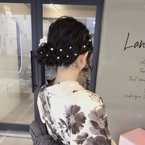 浴衣ヘアセット♪愛されアップ