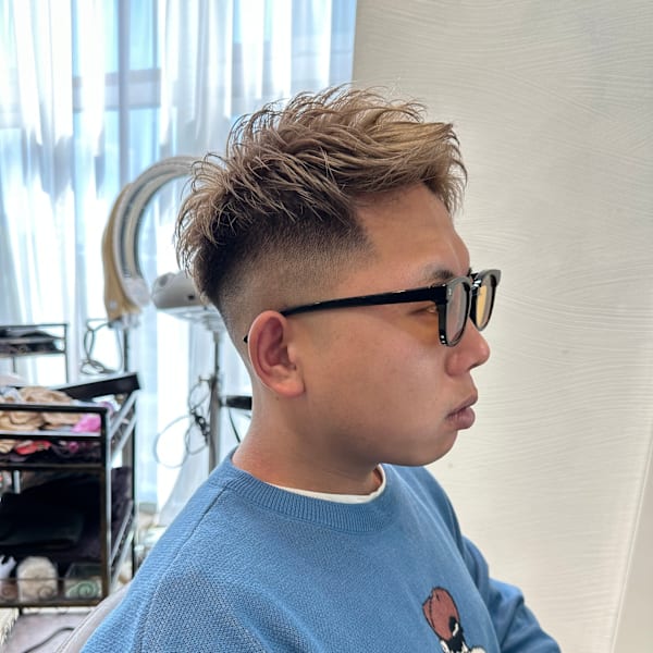 スキンフェード× 金髪