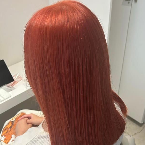 − orange red −|サキュウ hair by velica