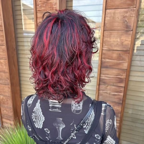 レディースパーマ×ハイライト