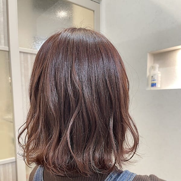 ピンクベージュボブ[髪質改善][縮毛矯正]|ECLART Reala 藤沢店
