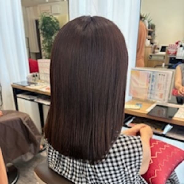 【秋カラー】ピンクブラウ×ナチュラルストレートスタイル|u'i by first北四番丁