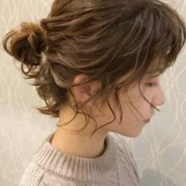 #ボブパーマ　#ルーズヘアアレンジ