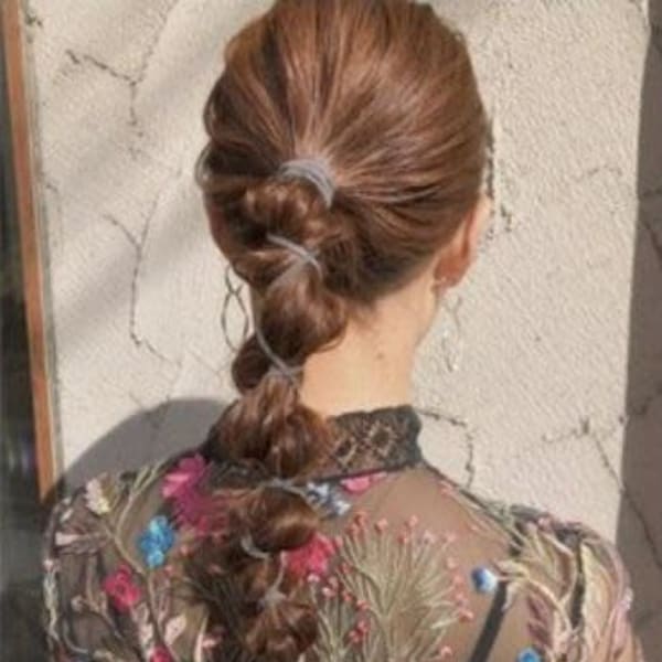 #皮ひもヘアアレンジ #多毛ヘアアレンジ