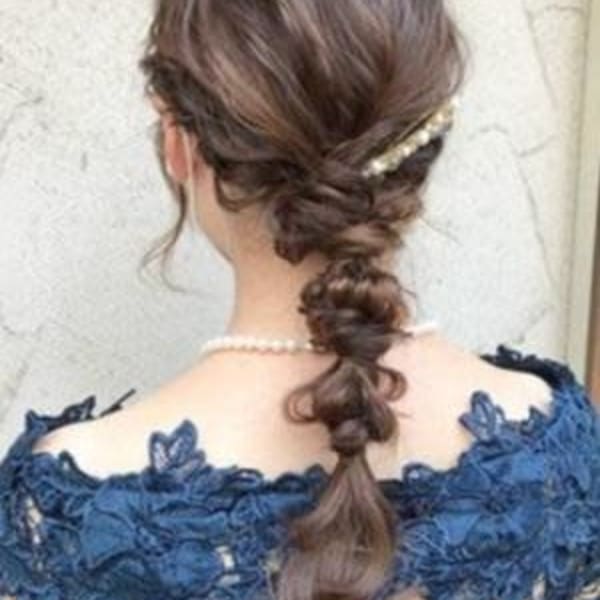 #編みおろしヘアアレンジ #ロングヘアアレンジ