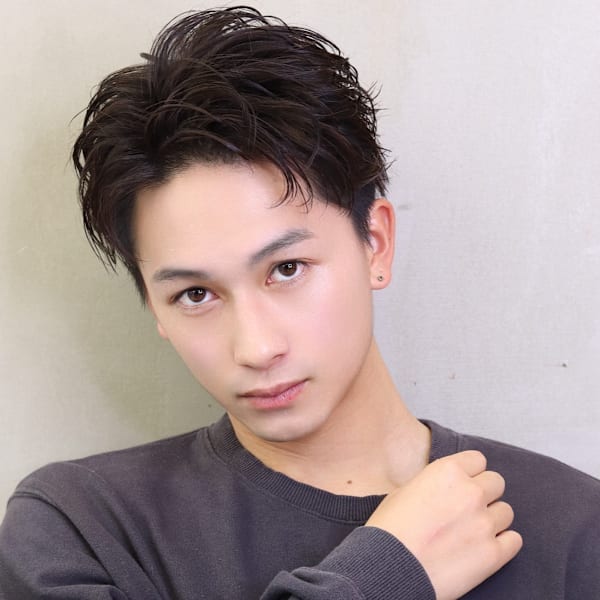 短めセンターパート