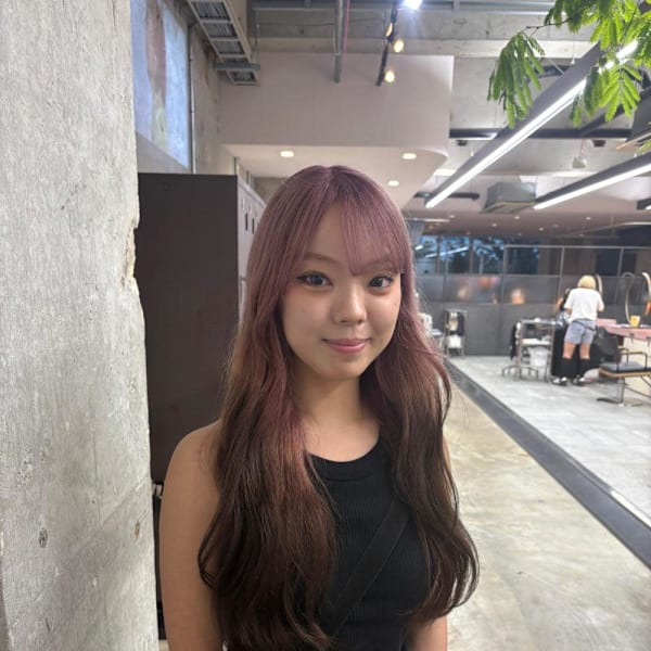 くすみピンク×brown