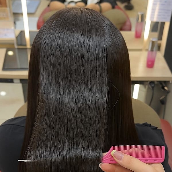 透明感カラー/ブリーチなしWカラー/髪質改善/伊勢原