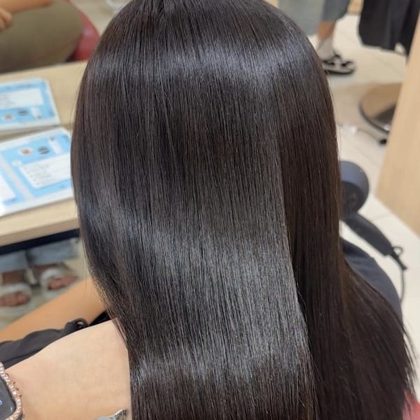 透明感カラー/ブリーチなしWカラー/髪質改善/伊勢原