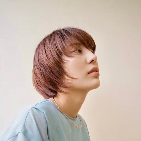 ショートボブ ショートカット 顔まわりレイヤー|ELLYLONDON 三宮Part2店