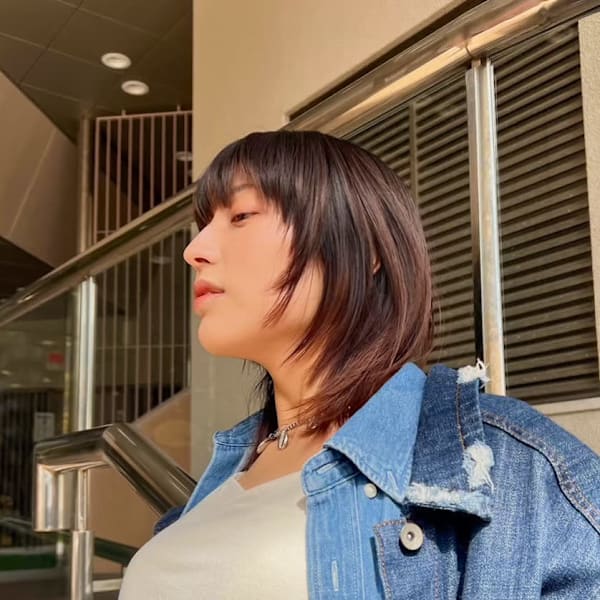 ハッシュカット レイヤーカット 顔周りレイヤー|ELLYLONDON 三宮Part2店