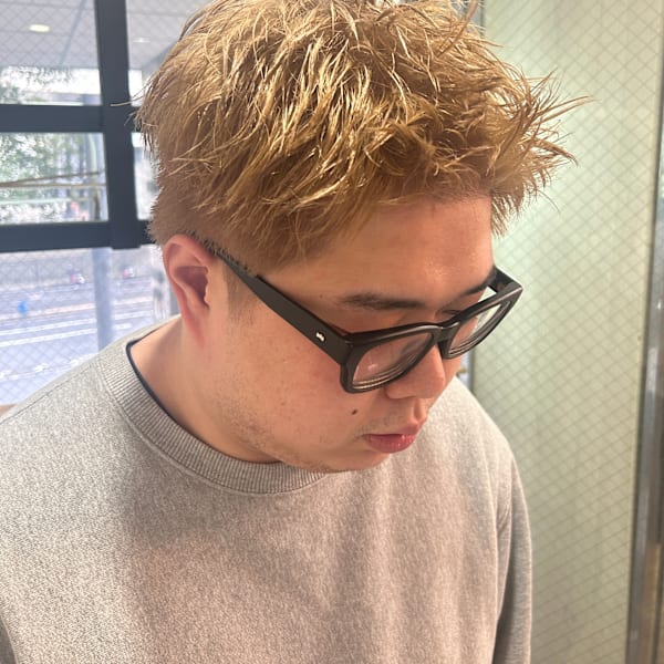 スパイキーショート/メンズハイトーン/ミルクティーベージュ