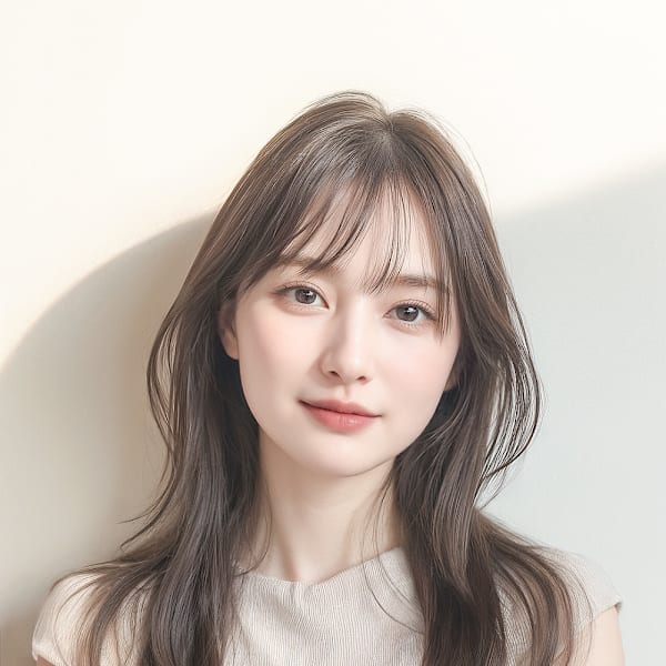 透明感カラー♪ライトブラウン×小顔くびれヘア|SOURCE 天王寺