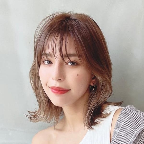 韓国ヘア♪インナーカラー×大人くびれボブ|SOURCE 天王寺