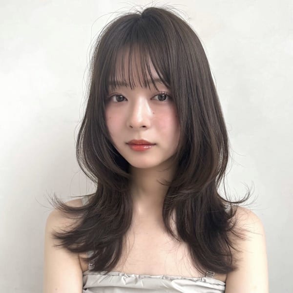 レイヤーカット/オリーブベージュ/フェイスレイヤー/くびれヘ|ZACC raffine【ザック ラフィネ】